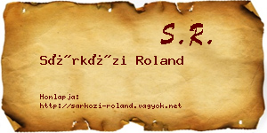 Sárközi Roland névjegykártya