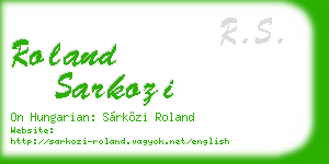 roland sarkozi business card