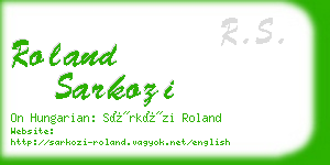 roland sarkozi business card